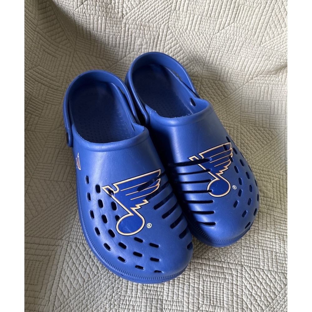 FOCO St Louis Blues NHL Clogs Slingbacks Shoes Blue Men's XL 13-14 Hockey
